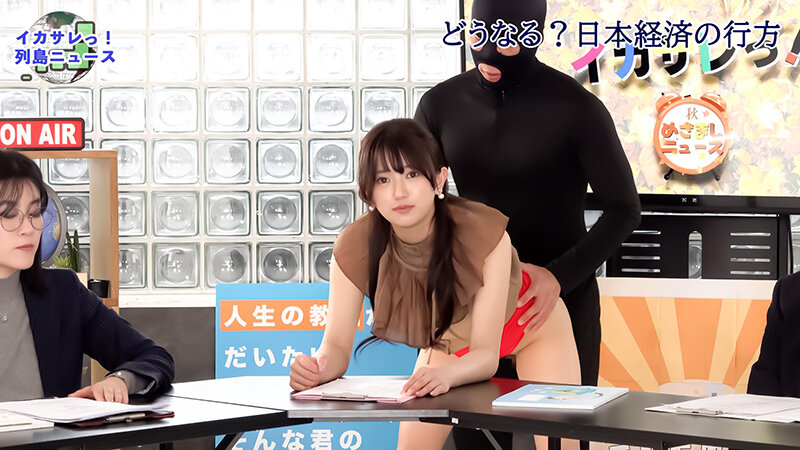 「【女子アナ】新人アナウンサーがバイブ責めで潮吹きアクメ！生放送中の絶頂我慢チャレンジ」のサンプル画像2枚目