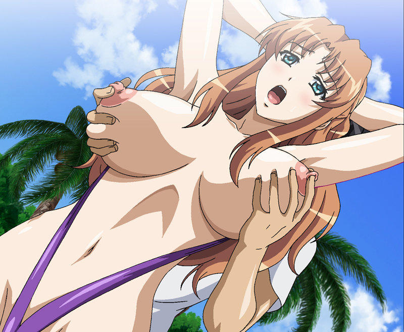 「【巨乳アイドル】水着姿で羞恥プレイ＆お漏らし！南国ビーチ撮影会で恥じらう美女の姿」のサンプル画像9枚目