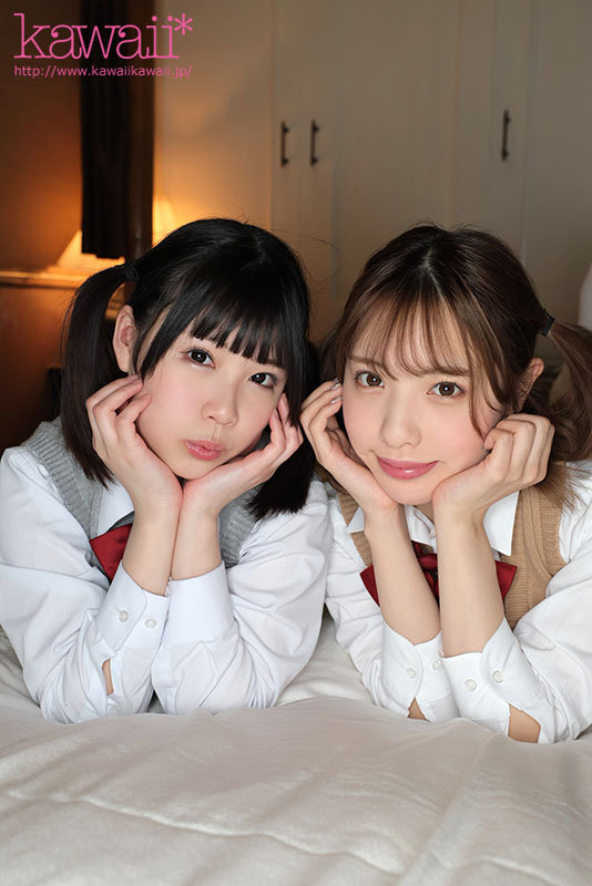 「白桃はな×横宮七海 痴女JKに弄ばれ中出し！制服女子校生とスク水で興奮のラブホ密会」のサンプル画像2枚目