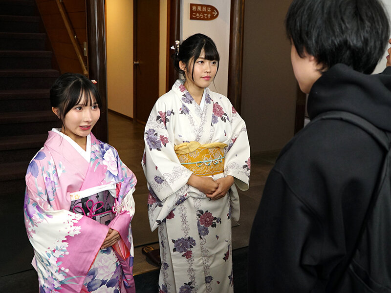 「八森わか菜・由良かな 姉妹女将の濃厚おもてなし 潮吹き・鼻フックで魅せる温泉旅館の秘密接客」のサムネイル