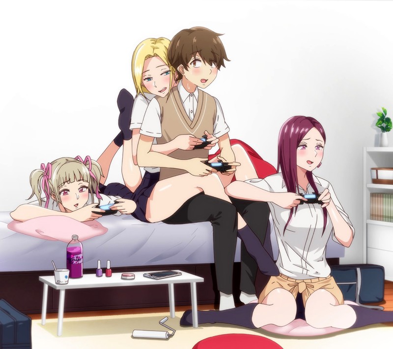 「巨乳女子校生ギャルがフェラ＆中出しで大興奮！今泉ん家はギャルの溜まり場アニメ動画」のサンプル画像1枚目